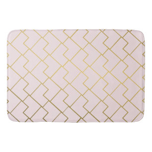 Tapis De Bain Elégant et tendance Géométrique Golden Blush