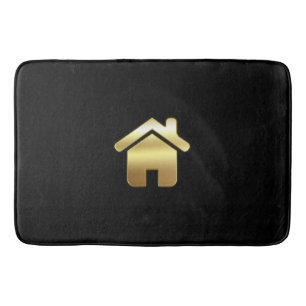 Tapis De Bain Elegant Gold House Symbole Real Estate Design