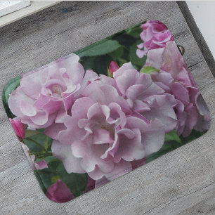Tapis De Bain Élégant Lavande Roses Floral