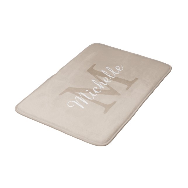 Tapis De Bain Elegant Monogram Script Name (Angle)