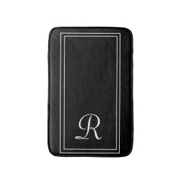 Tapis De Bain Élégant Monogramme Salle de bain personnalisée Mat