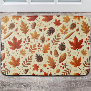 Tapis De Bain Élégant Motif Automne
