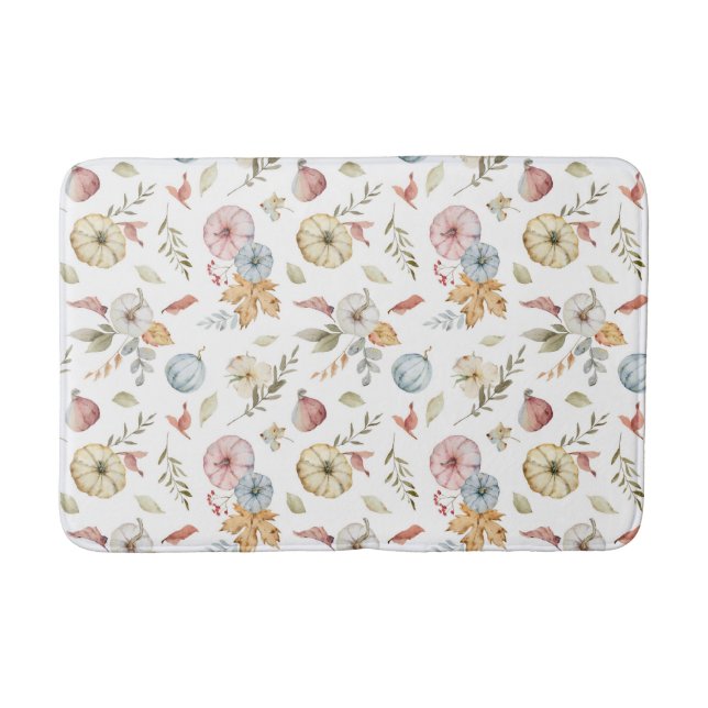 Tapis De Bain Elégant Motif d'aquarelle d'automne (Devant)