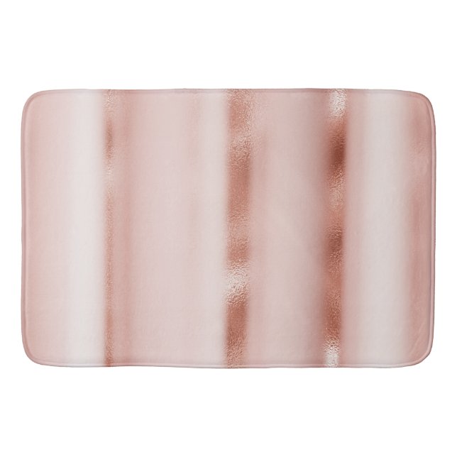 Tapis De Bain Élégant Rose Gold Metallic (Devant)