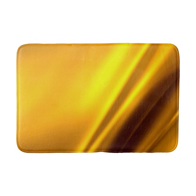 Tapis De Bain Elégant Satin Or Faux Texture Look (Devant)