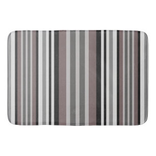 Tapis De Bain Elégant Tons Terre Brown Savannah Stripes Motif