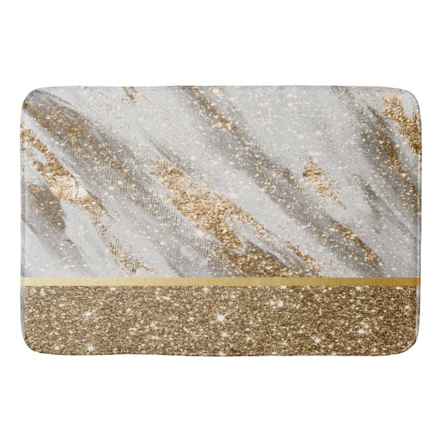 Tapis De Bain Elégante Parties scintillant Or élégant brillant (Devant)