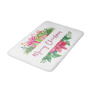Tapis De Bain Éléments de Noël Joyeux Noël