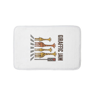 Tapis De Bain Embouteillage giraffic Drôle de girafe traversant