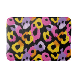 Tapis De Bain Empreinte de léopard animé Retro Glam y2k tendance