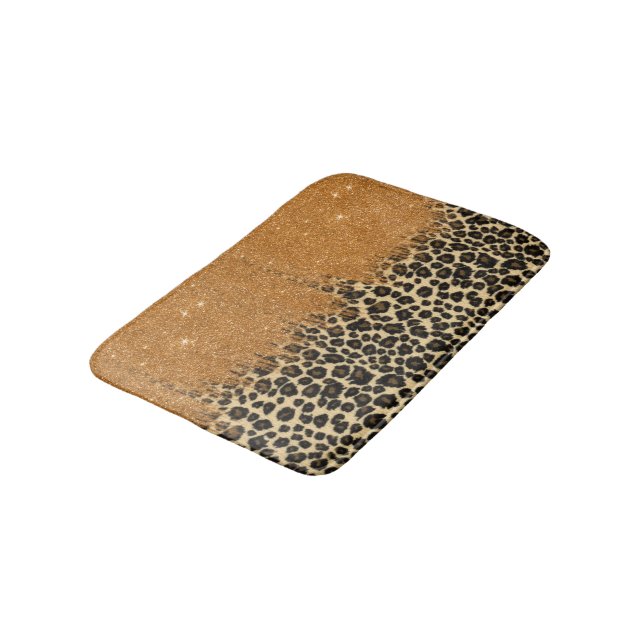 Tapis De Bain Empreinte de léopard avec la course de brosse de (Angle)