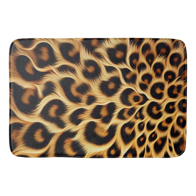 Tapis De Bain Empreinte de léopard chic (Devant)