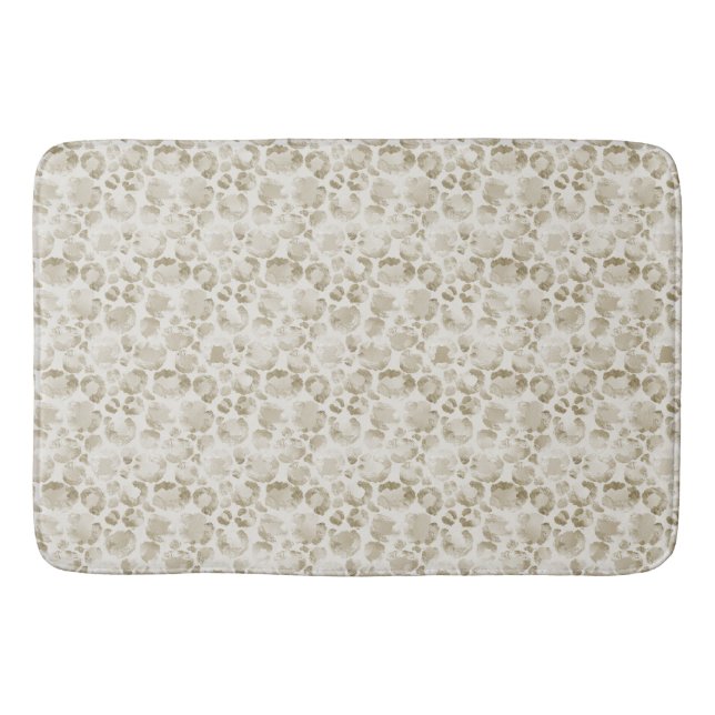 Tapis De Bain Empreinte de léopard de crème (Devant)