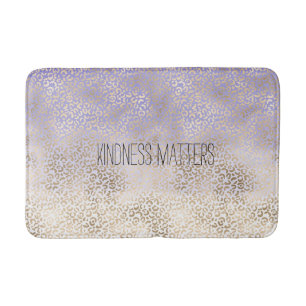 Tapis De Bain Empreinte de léopard d'Ombre d'or violet
