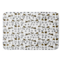 Tapis de bain empreinte de patte de Jack Russell