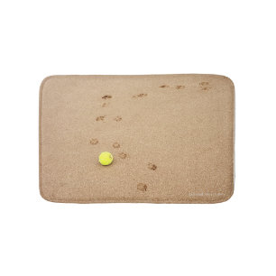 Tapis De Bain Empreintes de pattes dans le sable