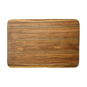 Tapis de bain en bois rustique - naturel et absorb