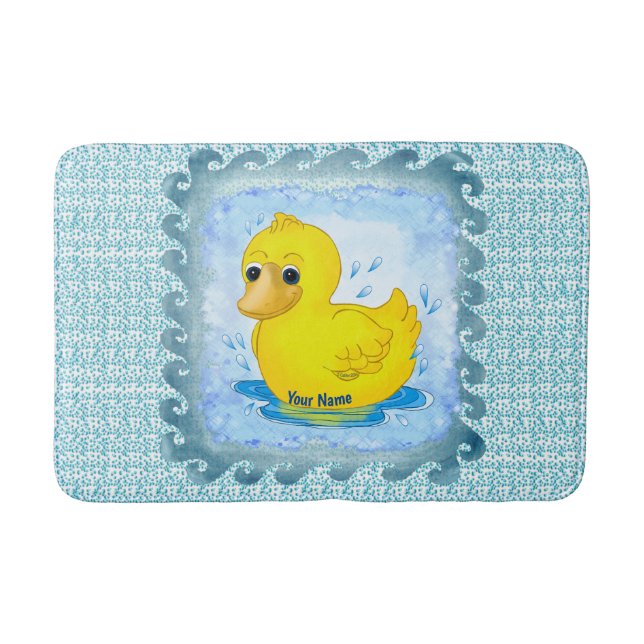 Tapis de bain en caoutchouc jaune (Devant)