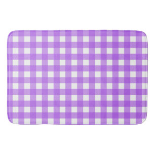 Tapis De Bain En vichy violet brillant