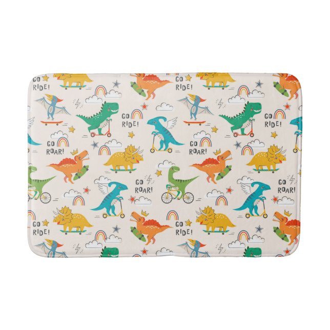 Tapis De Bain Enfants Dinosaur Motif voyageur (Devant)
