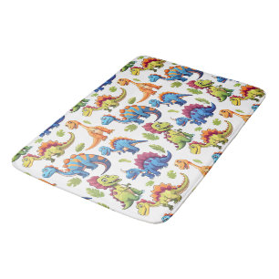 Tapis De Bain Enfants Jurassiques Dinosaures
