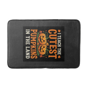 Tapis De Bain Enseignant Halloween Dessin de citrouilles le plus