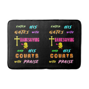 Tapis De Bain Entrez Son Gates Chick Novembre Cross Thankgiving