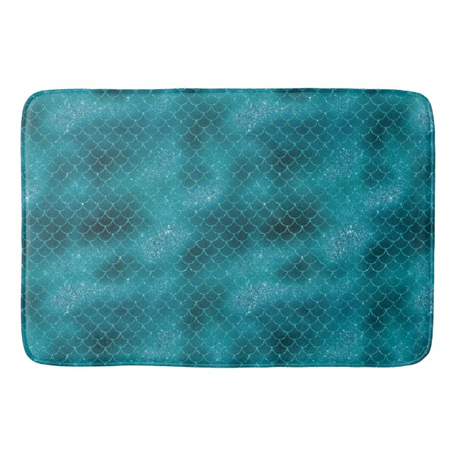 Tapis De Bain Épersion de la sirène Turquoise (Devant)