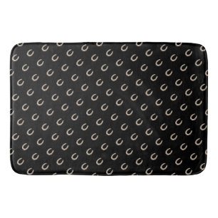 Tapis De Bain Equestre Lucky Horse Chaussure Cowgirl Noir