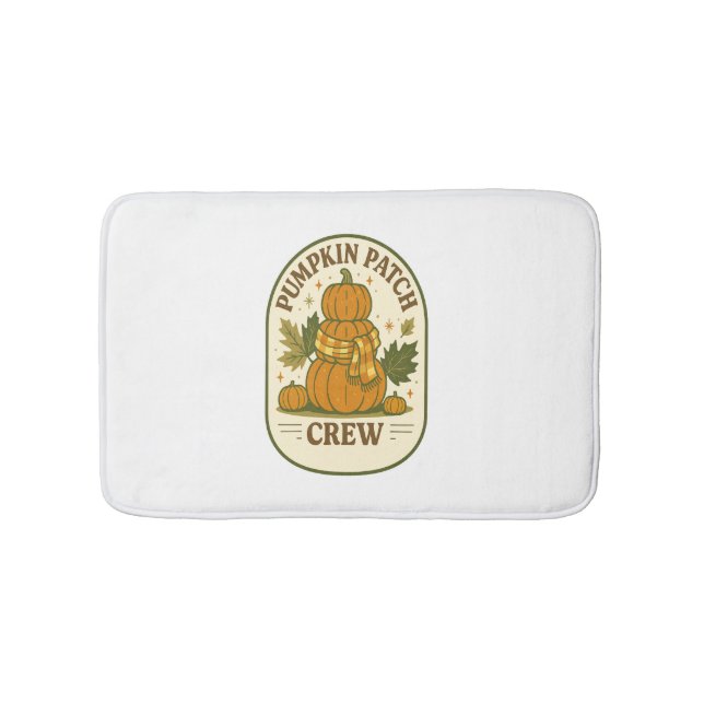 Tapis De Bain Équipage de patchs citrouille (Devant)