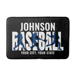 Tapis De Bain Équipe de baseball AJOUTER NOM Champion Joueur de