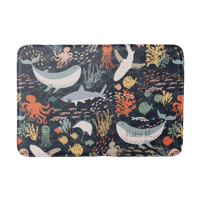 Tapis De Bain Espèce marine personnalisée de | (Devant)