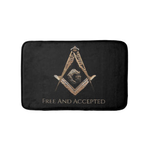 Tapis De Bain Esprit maçonnique (BrownishGold)