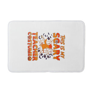 Tapis De Bain Est Costume d'enseignant effrayant Halloween Sorci