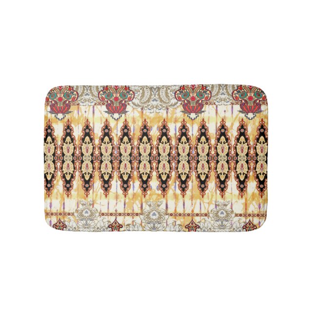 Tapis De Bain Ethnic Mughal : motif numérique floral (Devant)