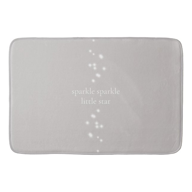 Tapis De Bain Étincelle Étincelle Petit Étoile Argent Gris Étinc (Devant)
