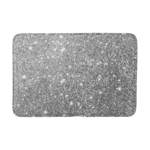 Tapis De Bain Étincelles argentées de parties scintillantes