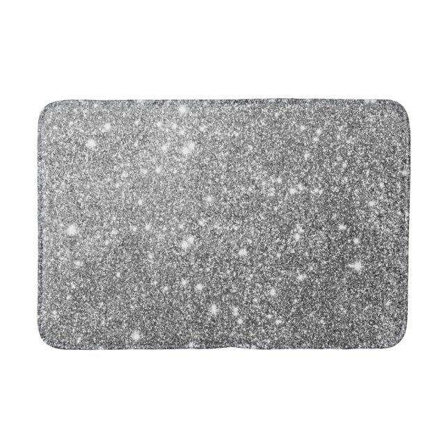 Tapis De Bain Étincelles argentées de parties scintillantes (Devant)