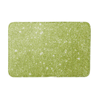 Tapis De Bain Étincelles de parties scintillantes de vert de