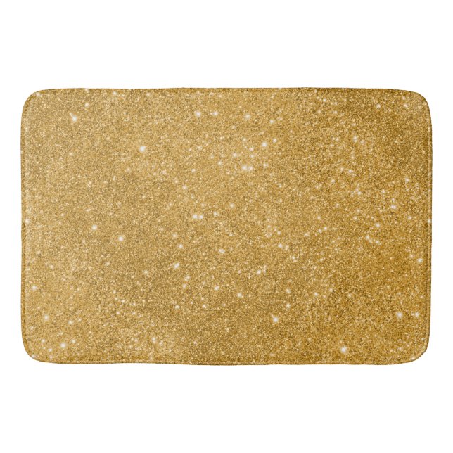 Tapis De Bain Étincelles de parties scintillantes d'or (Devant)