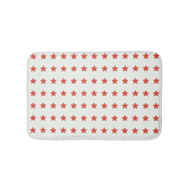 Tapis De Bain étoile rouge blanche (Devant)