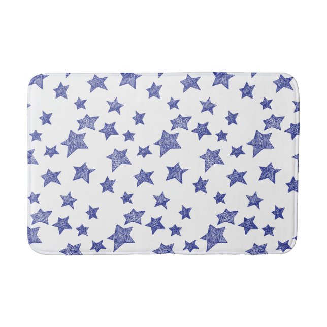 Tapis De Bain étoiles de Noël dessinées à la main (Devant)