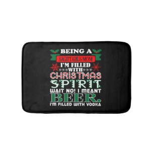 Tapis De Bain Être Sagittarius Maman Noël Spirit Bière