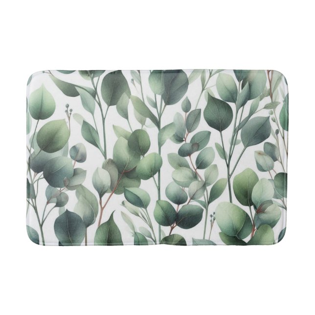 Tapis De Bain Eucalyptus Feuilles verts boueux (Devant)