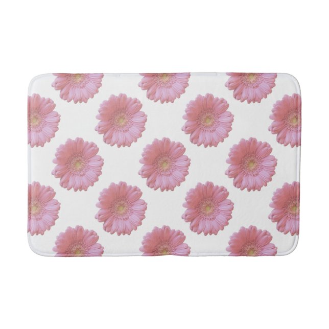 Tapis De Bain Faisée de gerbera rose pâle (Devant)