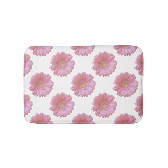 Tapis De Bain Faisée de gerbera rose pâle (Devant)