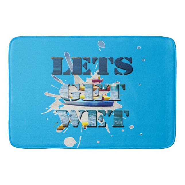 Tapis De Bain Faisons Humide Sur La Plage, Mousse Mémoire Bathma (Devant)