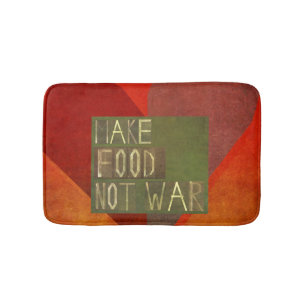Tapis De Bain Faites la guerre de nourriture pas