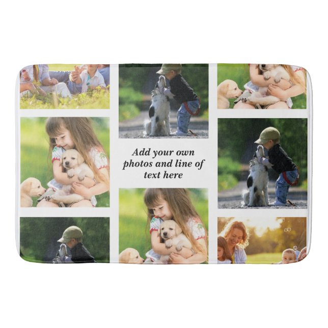 Tapis De Bain Faites votre propre collage photo et texte (Devant)
