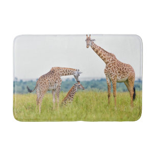 Tapis De Bain Famille de girafe des images de Getty